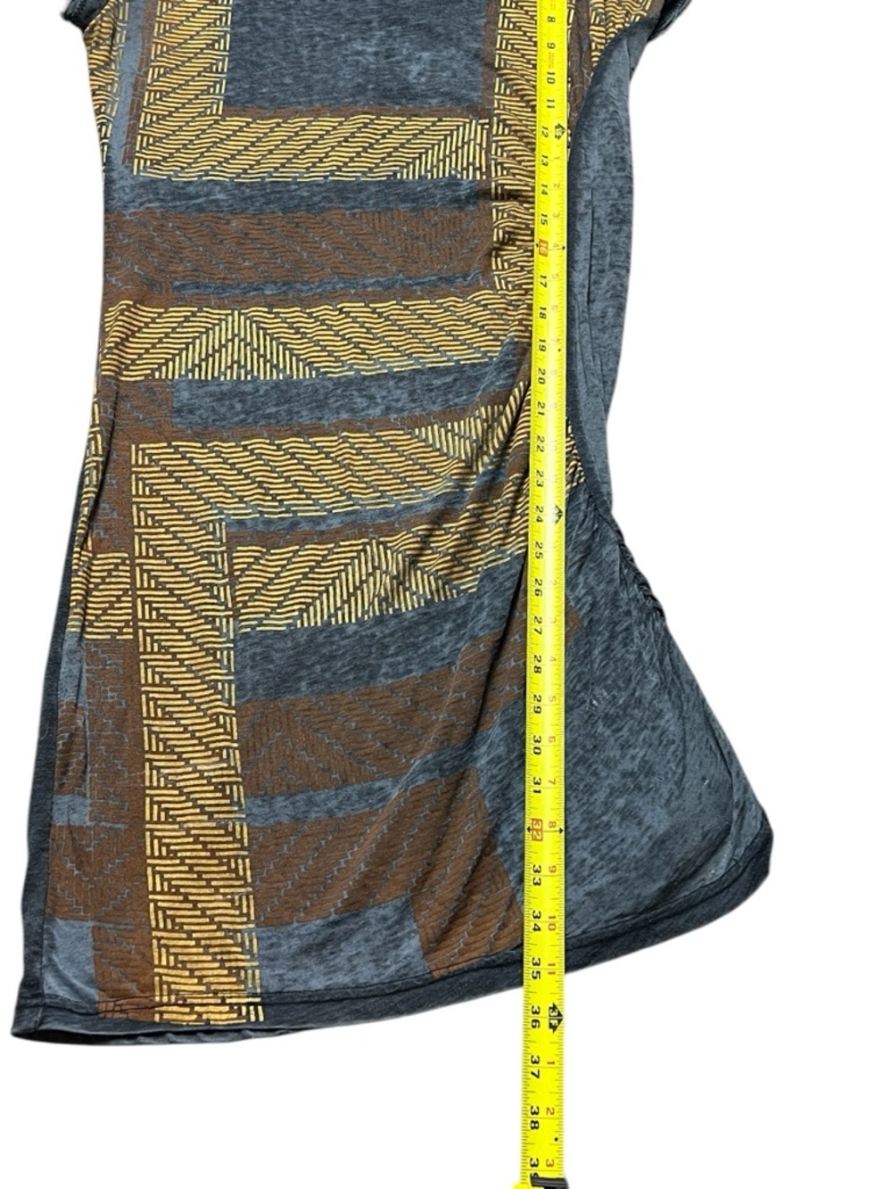Custo Barcelona Tunic Mini Dress Geometric Print Short Sleeve Y2K Size Medium - Picture 5 of 5
